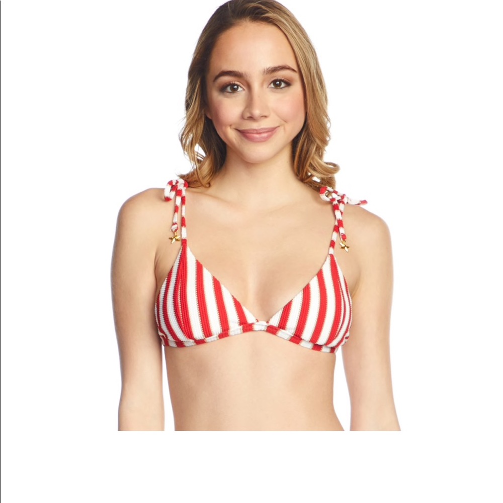 So stripped bathing suit top